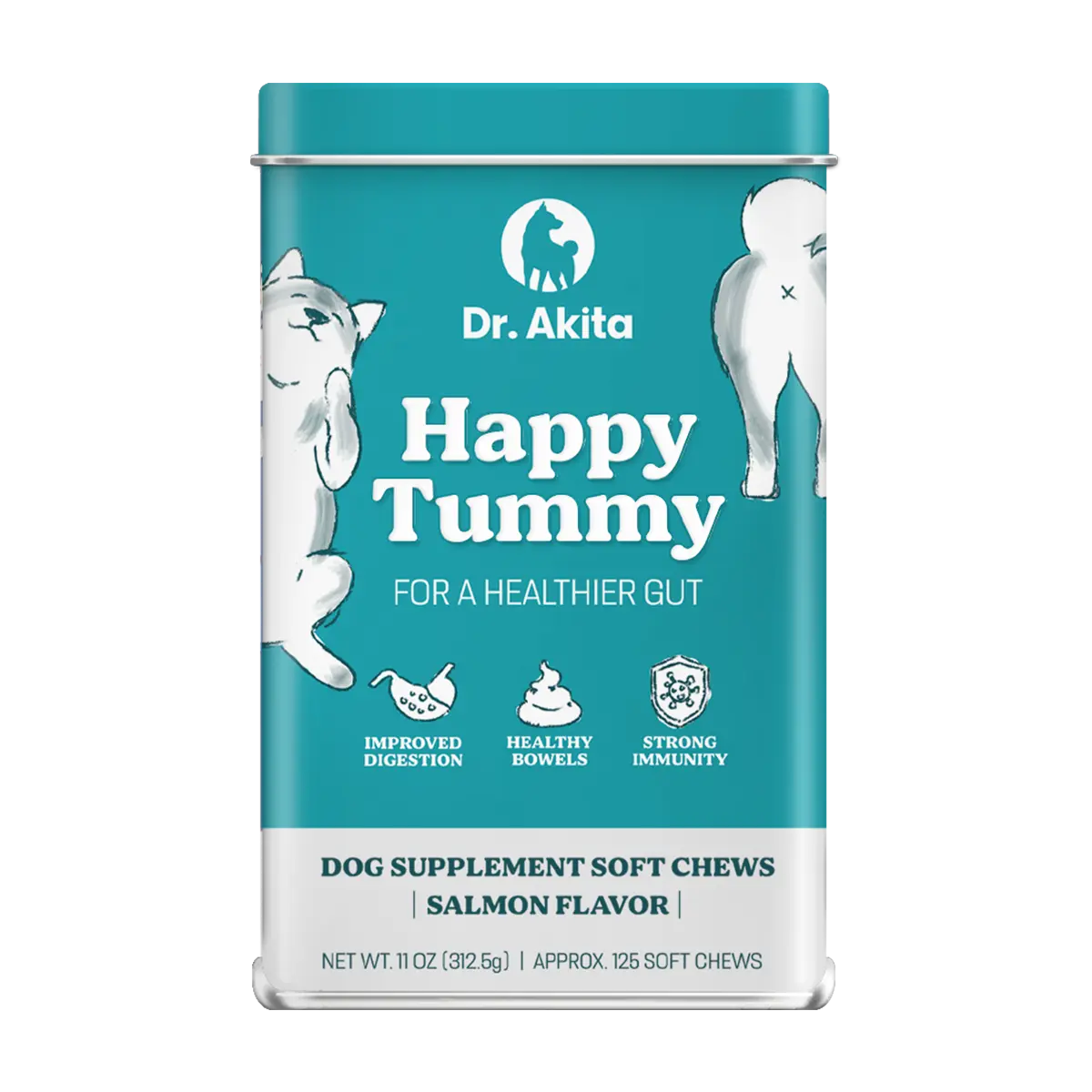 Happy Tummy - Probiotic Dog Supplement Soft Chews For A Healthy Gut